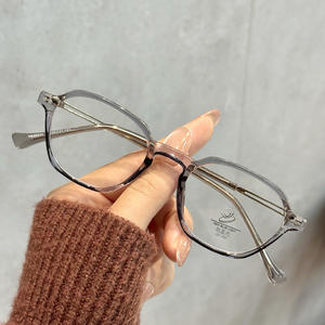 Monture de lunettes ovale Qianai TR90 P2-30346 anti-lumière bleue pour femme, petite monture, pont moyen, verres AC - Product Image 2