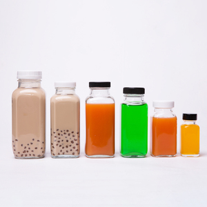 Vente en gros Bouteilles d'échantillon de boisson de jus en verre carré transparent de 2oz 60ml avec bouchon - Product Image 4