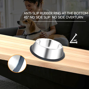 Grande capacidade aço inoxidável Pet <span class=keywords><strong>Food</strong></span> <span class=keywords><strong>Bowl</strong></span> portátil automático para alimentação de água ao ar livre sólido Design ecológico para cães - Product Image 3