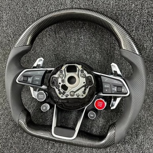 Volant en fibre de carbone pour <span class=keywords><strong>Audi</strong></span> A3 2018 2019 A4 A5 A6 A7 A8 S3 S5 S6 S7 RS3 RS4 RS5 RS6 RS7 TT TTRS B9 - Product Image 2