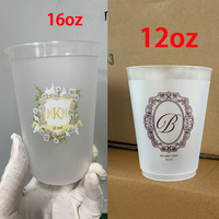 Gobelet en plastique PP de 350 ml, 90 mm, pour thé au lait, boba et soda, jetable, capacité 500 ml, 700 ml, logo personnalisé pour les boutiques de bubble tea
