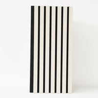 Panneaux acoustiques en bois à lattes, panneaux muraux insonorisants avec support en feutre noir pour bureau, salle de classe, studio et école