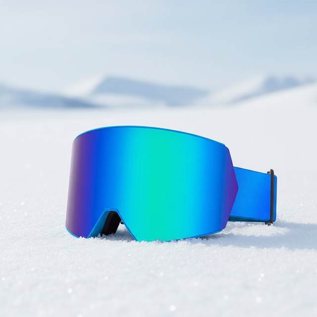Custom Logo PC Material Ski Goggles UV400 Protection Anti-Fog One Size Snowboard Safety Helmet Position Lens Skiing Equipment
