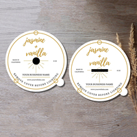 Sous-verres en papier recyclé avec impression dorée en relief personnalisée en gros, sous-verres à café, emballage en papier, couvre-poussière pour bougie