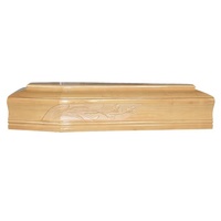 IT087 Ataúd de Madera de Paulownia Sólida Estilo Americano con Grosor de 20mm/25mm para Adultos, Servicios Funerarios Italianos 192x56x28cm
