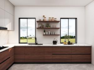 Muebles de Cocina Modernos de Estilo Minimalista, Diseño Pequeño y Completo, Personalizado, en Forma de L, Gabinetes de Melamina con Fregadero - Product Image 3