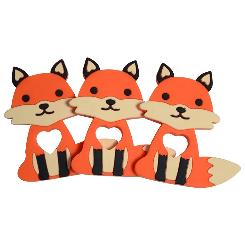 Cute Animal Shape Free Comfortable Custom Silicone Teething Toy Wholesale New Baby Teether