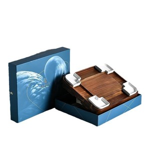 Cross-border acacia wood <b>cheese</b> board <b>set</b>, household multi-functional wooden dinner plate, irregular shape with <b>knife</b> and fork, - Product Image 5
