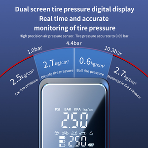 Compresseur d'air électrique multifonction gonfleur de pneu de voiture gonfleur de pneu numérique <span class=keywords><strong>acdc</strong></span>/pompe à air portable DC 12V AC 110V - Product Image 4
