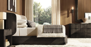 Modern Vintage Solid Wood <b>Frame</b> Bedroom Furniture Box Bed Design Upholstered Wooden Beds OID-0137RE Wooden Beds OID-0137RE - Product Image 2