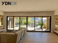 Pintu Geser Aluminium Kedap Suara YDNCN Amerika untuk Teras Luar Ruangan Balkon Kaca Tempered Ganda dengan Thermal Break Patio