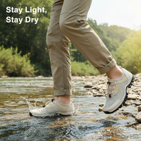 Chaussures de wading ultra-légères à bout large, hybrides, respirantes, en maille double couche, séchage rapide, semelle antidérapante, pour plage et rivière
