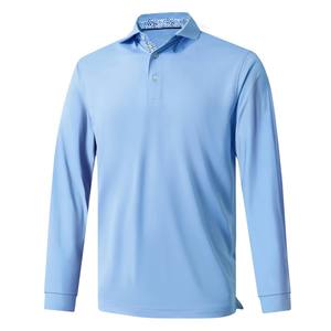 Bordado <span class=keywords><strong>de</strong></span> impresión liso <span class=keywords><strong>de</strong></span> algodón poliéster Spandex <span class=keywords><strong>de</strong></span> secado rápido transpirable deporte Golf camisa corporativa hombres uniformes trabajo Polo camisa - Product Image 3