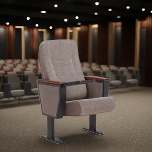 เก้าอี้หอประชุมคลาสสิกที่ทันสมัยพร้อมผ้าที่นั่งพับได้สำหรับห้องนั่งเล่นโรงละครโบสถ์โรงเรียนหรือใช้ใน<span class=keywords><strong>โรงแรม</strong></span> - Product Image 1