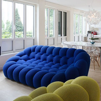 Canapé trois places en bois Bubble - Canapé inclinable moderne pour appartement, salon, villa et hôtel