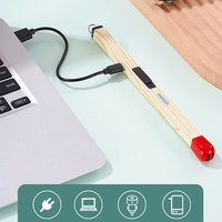 Briquet électrique de cuisine avec arc Briquet barbecue coupe-vent rechargeable par USB pour la cuisson au gril et au camping