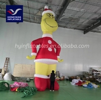 Modèle gonflable Digital de Grinch sur le thème de Noël imprimé avec le ventilateur pour des événements extérieurs