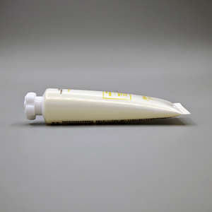 Tube en plastique compressible beige personnalisé pour cosmétiques, D30mm, tubes pour crème nettoyante - Product Image 3