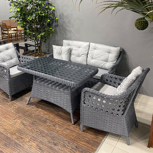 Furnitur taman, Set Sofa rotan PE dengan Sofa taman rotan dan meja rotan tahan air untuk Sofa teras furnitur luar ruangan - Product Image 2