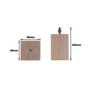 Pied carré en bois de 100 mm F - Product Image 2