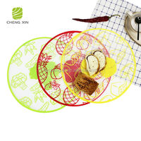 Impression couleur Rond Écologique Personnalisable Cuisine Moderne PP En Plastique Flexible Pain et Fruits Planche À Découper Tapis