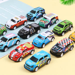 Coche de Juguete de Metal Fundido a Presión, Miniatura, de Fricción, para Coleccionar, Decoración de Escritorio, Estilo de Dibujos Animados, para Niños - Product Image 4