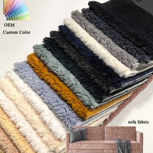 Nouveau design 2026 – Tissu d'ameublement uni en peluche pour canapé, textile doux en polyester pour la maison - Product Image 1