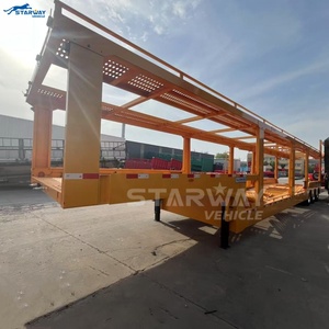 Semi-remorque porte-voitures Starway à 3 essieux, 10 voitures, suspension à bogies en acier, freinage d'essieu BPW/FUWA/Starway, 40T, poutre principale Q345B 3/4/6 - Product Image 2