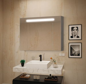 Gabinete de afeitado espejado con luces - Product Image 2