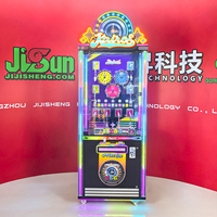 Machine d'arcade à pince pour un joueur, design Lucky Time, barres de pincement multi-niveaux, éclairage LED néon pour FEC