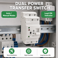 CNFLY Din Rail ATS L N AC 690V Tembaga 10kA Kapasitas Pemutusan Kecil Transfer Otomatis Daya Ganda 2P 63A 80A VA Protector Model