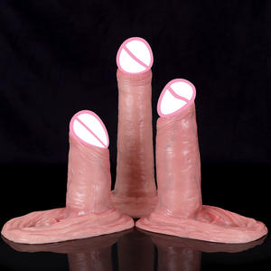 Weiches flüssiges Silikon Realistische Penis scheide 3 verschiedene Größen Männliche Wolfs spangen für Männer mit Kondom Sexspielzeug für Erwachsene für Männer - Product Image 4