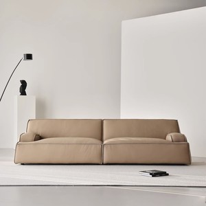 Ý hiện đại sang trọng da sofa tối giản thiết kế mới Da Bò Đầu lớp cho căn hộ hoặc biệt thự hình vuông phòng khách - Product Image 2