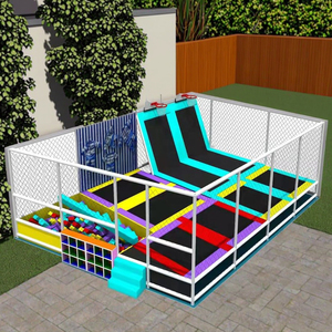 Trampoline Super <span class=keywords><strong>Kaluen</strong></span> J003 pour intérieur et extérieur avec filet de protection en PVC, 12m*10m, pour adultes et enfants, usage commercial - Product Image 1