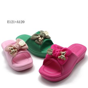 Sandalias de tacón con logotipo personalizado para mujer, zapatillas deslizantes - Product Image 2