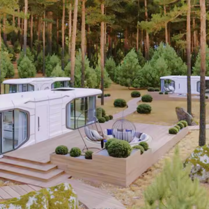 บ้านแคปซูลทำจากเหล็กสำเร็จรูปสำหรับห้องโดยสารแอปเปิลพกพาสะดวกสะดวกดีไซน์ร่วมสมัยบ้านขนาดเล็ก - Product Image 5