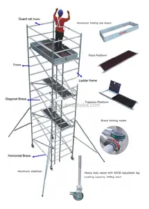 Kitsen 14 Mét di động tháp nhôm giàn giáo cho nội thất và ngoại thất - Product Image 2