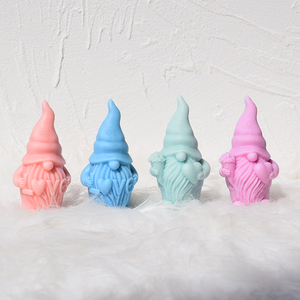 Moldes de Silicona para Velas 3D, Moldes de Silicona para Velas de Navidad con Diseño de Santa Claus y Duende, Decoración Invernal DIY, Molde para Velas - Product Image 2