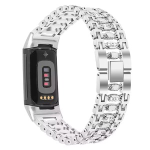 <span class=keywords><strong>Bracelet</strong></span> en métal ajustable avec design bonbon et boucle pour <span class=keywords><strong>Fitbit</strong></span> <span class=keywords><strong>Charge</strong></span> 5, <span class=keywords><strong>bracelet</strong></span> de montre pour <span class=keywords><strong>femme</strong></span> avec diamants étincelants - Product Image 1