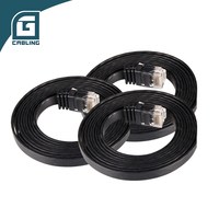 Cable de Red Gcabling, Sin PoE, Perfil Bajo, Delgado y Flexible, 2 Metros, 32AWG, Cobre, NEGRO, RJ45 8P8C, Cat 6, Cable de Conexión Delgado