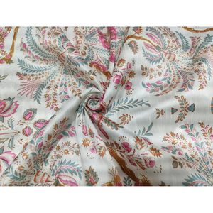 Tela Habutai de Seda de Morera Triloki de 44 Pulgadas de Ancho con Estampado Floral Transparente para Vestidos de Novia, Costura y Manualidades por Metro - Product Image 2