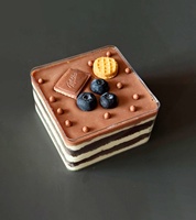 Nouveau design de boîte à dessert tiramisu transparente boîte d'emballage de gâteau carrée claire en plastique PS boîte d'emballage de pâtisserie avec couvercle
