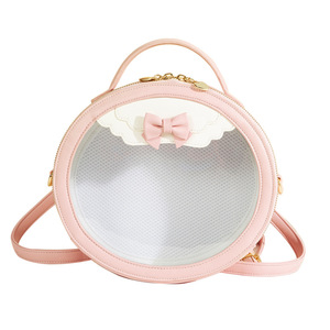 Alta calidad personalizada hermosas chicas Anime forma redonda ventana de plástico transparente <span class=keywords><strong>Ita</strong></span> Crossbody Bow <span class=keywords><strong>Ita</strong></span> Bag - Product Image 2