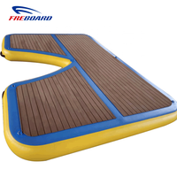 Plateforme flottante gonflable 3m x 2m pour jet ski avec matelas pneumatique, coussin EVA et anneaux en D
