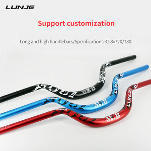 LUNJEL Guidon <span class=keywords><strong>de</strong></span> vélo MTB 31.8x72/780mm Aluminium Swallow Handle Bar Rise 70mm Mountain Folding Bicycle Color Guidon - Product Image 2