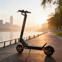 Patinete Eléctrico Plegable Inokim OX-H para Adultos, 1200W de Potencia, Velocidad de 60km/h, Resistente al Agua IPX5, Freno de Disco EABS, Batería de 60V13Ah, Autonomía de 50-60km