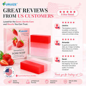 Saponette Yoni Personalizzate OEM, <span class=keywords><strong>Detergente</strong></span> <span class=keywords><strong>Intimo</strong></span> Naturale e Biologico alla Fragola, Sbiancante con Vitamina E 100g, Etichetta Privata per Donne - Product Image 6