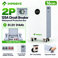 Batterie LiFePO4 pleine gamme 16 kWh 48 V 51,2 V Lithium 16 kWh 32 kWh 40 kWh Système de stockage d'énergie solaire domestique Solution tout-en-un