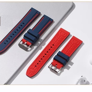 Bracelets de montre en silicone à dégagement rapide avec logo personnalisé, réglables 20mm 22mm 24mm 26mm, bracelets de montre en caoutchouc pour MoonSwatch - Product Image 1