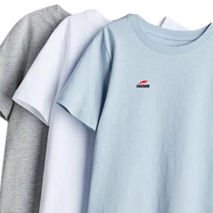 Paquete de 3 <span class=keywords><strong>Camisetas</strong></span> Lisas Premium Personalizadas, <span class=keywords><strong>Camisetas</strong></span> Básicas Unisex de Algodón Suave, Conjunto de Alta Calidad con Impresión de Logotipo Personalizado, Ropa Casual al por Mayor OEM - Product Image 2